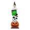 Glitzhome® 36" Halloween Wood Stacked Ghost, Frankenstein, Skull & Pumpkin Porch Décor